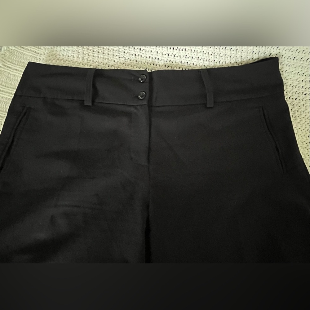 Fashion Bug Women’s Black Wide Leg Slacks Pants, 2-Button, Poly Blend; Size 16